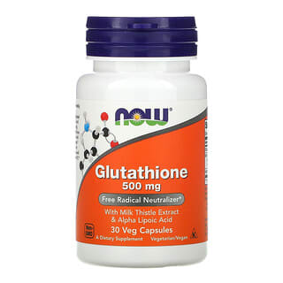 NOW Foods, Glutatión, 500 mg, 30 cápsulas vegetarianas