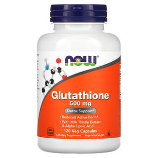 NOW Foods, Glutatión, 500 mg, 120 cápsulas vegetales