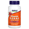 NOW Foods, Vitamin D-3 & K-2, 120 Veg Capsules