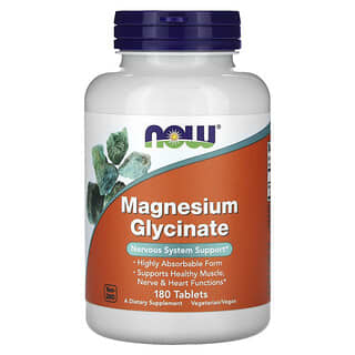 NOW Foods, Magnesium Glisinat, 180 Tablet