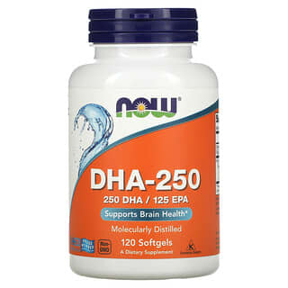 NOW Foods, DHA-250，120 粒软凝胶