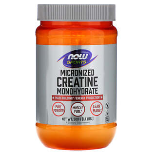 NOW Foods, Sports, Micronized Creatine Monohydrate, 1.1 lbs (500 g)