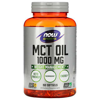 NOW Foods, Sports, MCT Yağı, 1.000 mg, 150 Yumuşak Kapsül