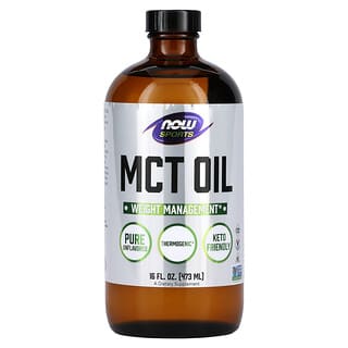 NOW Foods, Sports, Aceite de MCT, Sin sabor, 473 ml (16 oz. líq.)