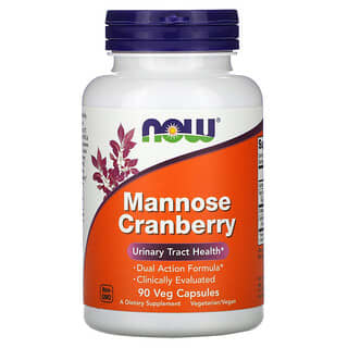 ناو فودز‏, Mannose Cranberry, 90 كبسولة نباتية