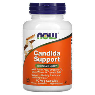 NOW Foods, Suporte para Candida, 90 Cápsulas Vegetais