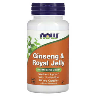 NOW Foods, Ginseng & Jalea Real, 90 Cápsulas