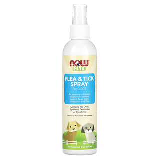 NOW Foods, Pets, Spray contra pulgas y garrapatas para perros, 237 ml (8 oz. líq.)