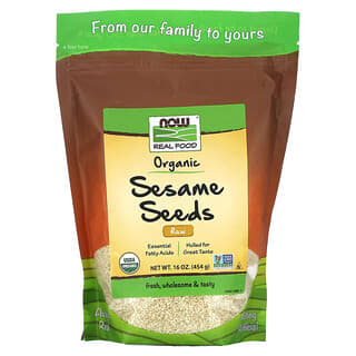 NOW Foods, Real Food, Organic Raw Sesame Seeds, 16 oz (454 g)