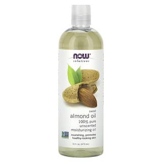 NOW Foods, Sweet Almond Oil, 100% Pure Moisturizing Oil, Unscented, 16 fl oz (473 ml)