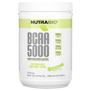 NutraBio, BCAA 5000, Limonade, 418 g (0,9 lb.)