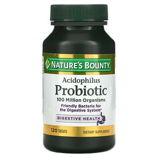 Nature's Bounty, Probiótico acidophilus, 120 comprimidos