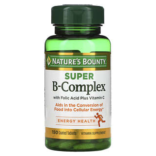 Nature's Bounty, Super B-Complex with Folic Acid Plus Vitamin C, 150 Coated Tablets