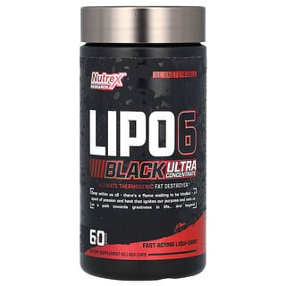 Nutrex Research, LIPO-6 Black, Ultra Concentrate, Ultrakonzentrat für die Fettverbrennung, 60 Flüssigkapseln