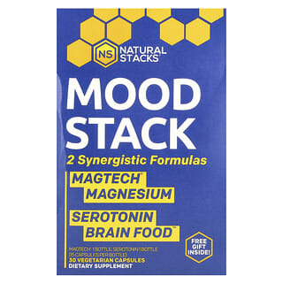 Natural Stacks, Mood Stack, 2 Bottles, 15 Vegetarian Capsules Each