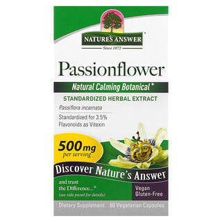 Nature's Answer, Passionflower, Passionsblume, 500 mg, 60 pflanzliche Kapseln (250 mg pro Kapsel)