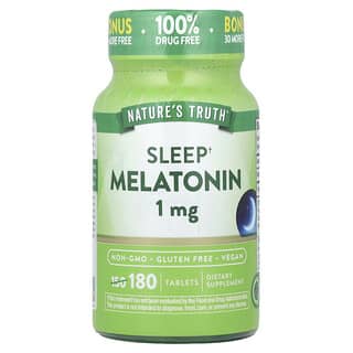 Nature's Truth, Melatonina para o Sono, 1 mg, 180 Comprimidos