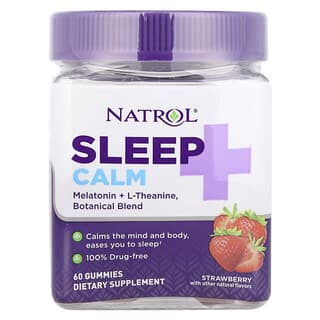 Natrol, Sleep + Calm, клубника, 60 жевательных таблеток