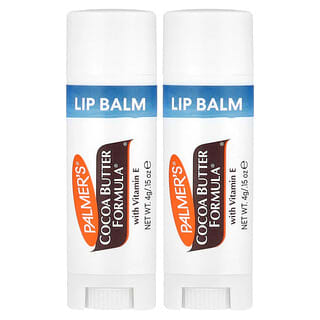 Palmer's, Cocoa Butter Formula con vitamina E, Bálsamo labial que calma y suaviza, Paquete de 2 unidades, 4 g (0,15 oz) cada uno