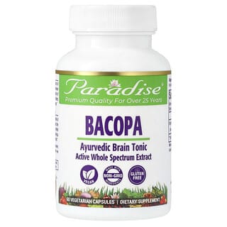 Paradise Herbs, Bacopa, 60 Vegetarian Capsules