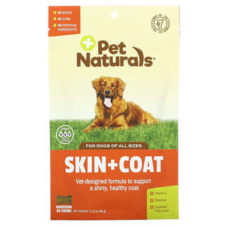 Pet Naturals, Piel + Pelaje, Para perros, 30 Masticables, 2.12 oz (60g)