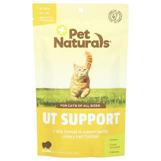 Pet Naturals, UT Support avec Canneberge et D-Mannose, Pour chats, 60 comprimés à croquer, 75 g