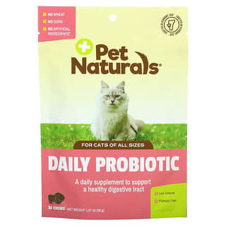 Pet Naturals, ежедневный пробиотик, для кошек, 30 жевательных таблеток, 36 г (1,27 унции)