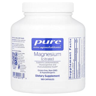 Pure Encapsulations, Магнезий (цитрат), 180 капсули