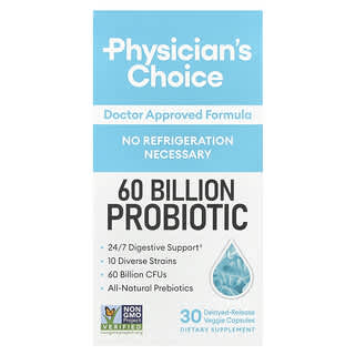 Physician's Choice, 60 Billion Probiotic, 30 Delayed-Release Veggie Capsules