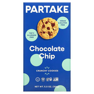 Partake, Crunchy Cookies, Chocolate Chip, 5.5 oz (156 g)