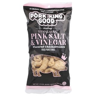 Pork King Good, Chicharrones com Sabor, Sal Rosa do Himalaia e Vinagre, 49,5 g (1,75 oz)