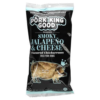 Pork King Good, Chicharrones aromatisés, Jalapeno fumé et fromage, 49,5 g