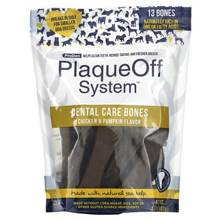 ProDen, PlaqueOff System, Dental Care Bones, For Dogs, Chicken & Pumpkin, 13 Bones, 17 oz (482 g)