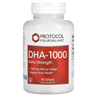 Protocol for Life Balance, DHA-100，特強型，1,000 毫克，90 粒軟凝膠