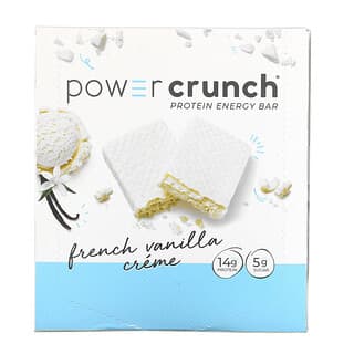 BNRG, Power Crunch Protein Energy Bar, French Vanilla Creme, 12 Bars, 1.4 oz (40 g) Each