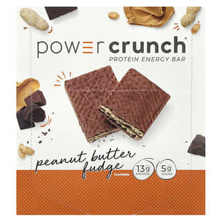 BNRG, Power Crunch® Protein Energy Bar, Peanut Butter Fudge, 12 Bars, 1.4 oz (40 g) Each