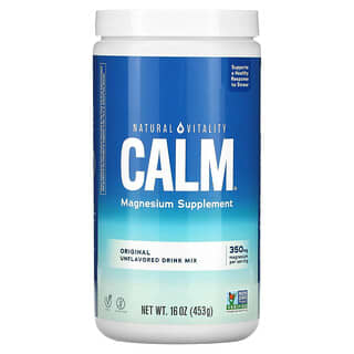 Natural Vitality, CALM, Микс за напитки с магнезиева добавка, оригинален неовкусен, 453 g (16 oz)