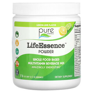 Pure Essence, Suplemento en polvo LifeEssence, Lima-limón, 207 g (7,3 oz)