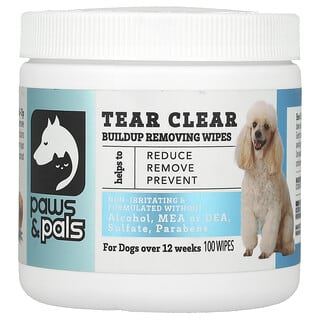 Paws & Pals, Lingettes anti-déchirures, Pour chiens, 100 lingettes