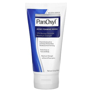 PanOxyl, Schäumender Akne-Gesichtsreiniger, Benzoylperoxid 10% maximale Stärke, 156 g (5,5 oz.)