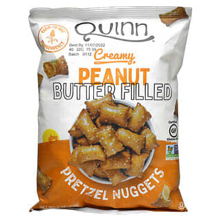 Quinn Snacks, Neggets de Pretzel, Recheados com Manteiga de Amendoim Cremosa, 198 g (7 oz)