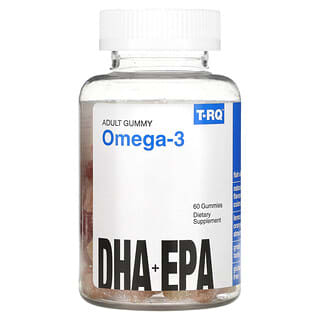 T-RQ, Omega-3, DHA + EPA, Lemon, Orange, Strawberry, 60 Gummies