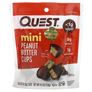 Quest Nutrition, Minitartaletas de mantequilla de maní, 16 tartaletas, 8 g (0,28 oz) cada una