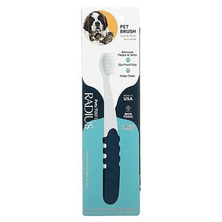 RADIUS, Brosse à dents pour animaux de compagnie, Lush & Plush, Doux, 1 brosse à dents