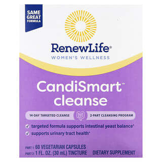 Renew Life, CandiSmart Cleanse, 14-Day Targeted Cleanse, gezielte Entschlackung für 14 Tage, 2-teiliges Set