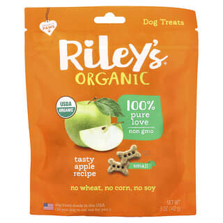 Riley’s Organics, Dog Treats, Small Bone, Tasty Apple Recipe, 5 oz (142 g)