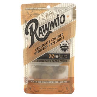 Rawmio, Chocolate Covered Sprouted Hazelnuts, 2 oz (56.7 g)