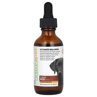 ريستورابيت‏, Ultimate Wellness, For Dogs and Cats, Organic Beef, 2 fl oz (60 ml)