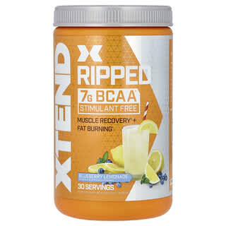 XTEND, Ripped, 7G BCAA, Blueberry Lemonade, 1.09 lbs (495 g)