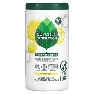 Seventh Generation, Multi-Surface Tücher, Zitronenschale, 70 Tücher